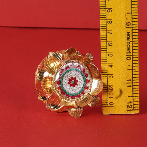 Pure Silver Lotus Stand Gold Plated 40g