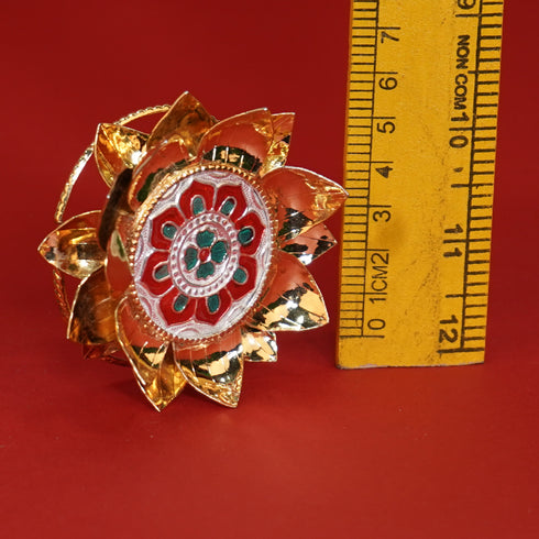 Pure Silver Lotus Stand Gold Plated 48g