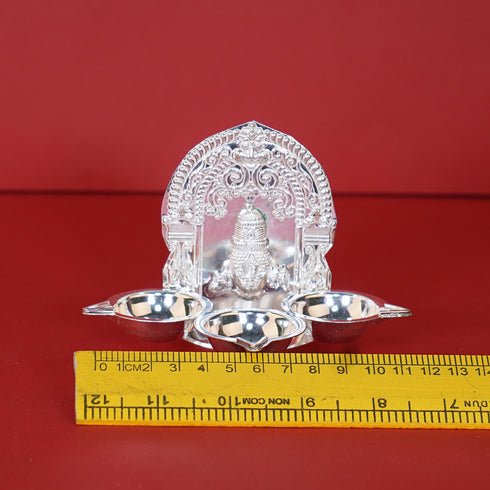 Pure Silver Venkateshwara Swamy Design Diya 77.55g