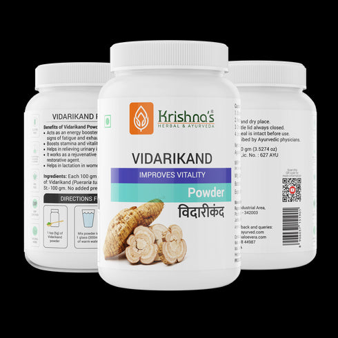 Krishna'S Herbal & Ayurveda Vidari Kand Powder
