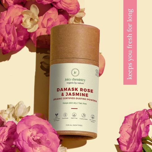 Juicy Chemistry Damask Rose & Jasmine Face & Body Dusting Powder 40g