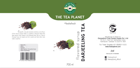 The Tea Planet Darjeeling Tea Syrup 700 ml