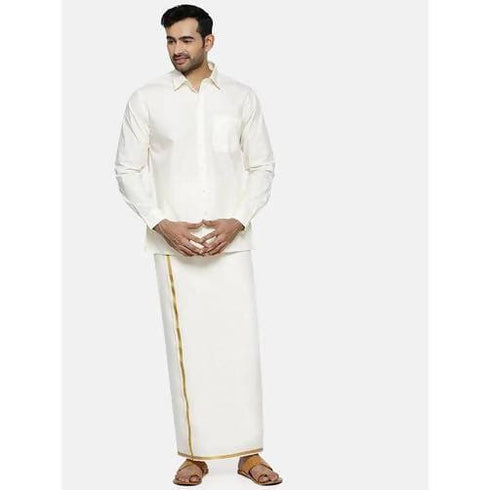Ramraj Cotton Genxt C144 1|2 Inch Border Dhoti
