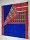 Double Ikkat Blue With Maroon Color Saree