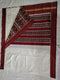Double Ikkat Patola White With Maroon Plain Color Saree