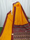 Double Ikkat Patola Pattu Yellow With Maroon Color Plain Saree