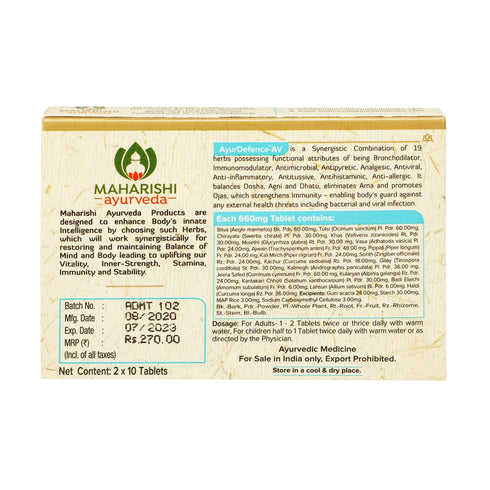 Maharishi Ayurveda Ayur Defence-AV Tablets