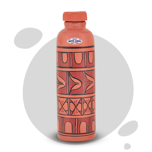 Mitticool Clay Water Bottle Abstract Cross 600 ml