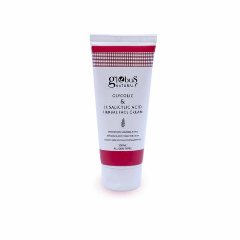 Globus Naturals Glycolic & 1% Salicylic Acid Herbal Anti Acne Face Cream