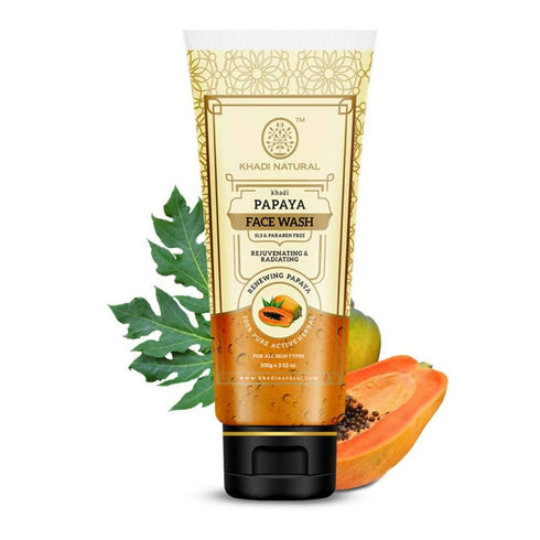 Khadi Natural Papaya Face Wash SLS And Paraben Free