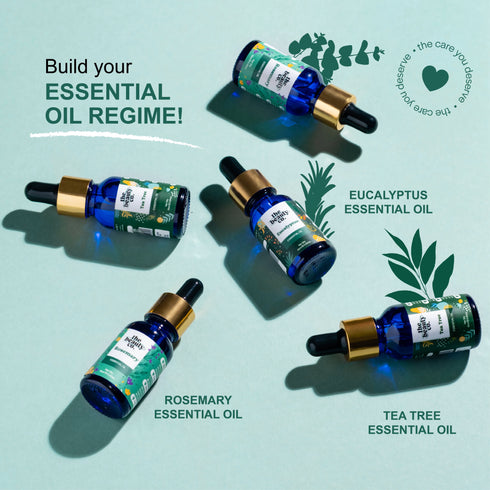 the beauty co Therapeutic Essential Oils Combo | Set of 3 and Charcoal Scrub