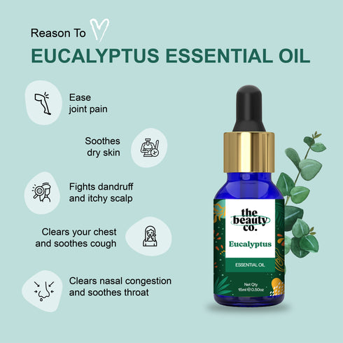 the beauty co India Eucalyptus Essential Oil For Cold Cough and Skin Problems