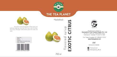 The Tea Planet Exotic Citrus Syrup 700 ml