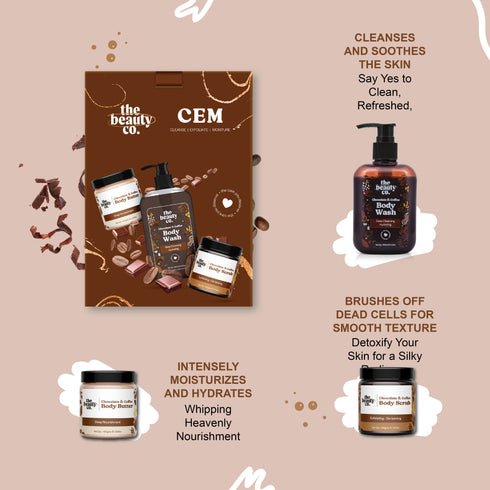 the beauty co Cleansing Exfoliating Moisturizing Kit for Glowing Skin | CEM