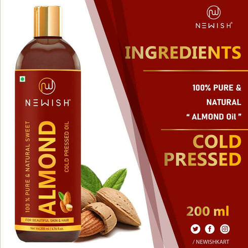 Newish Pure and Natural Sweet Almond Oil for Hair and Skin