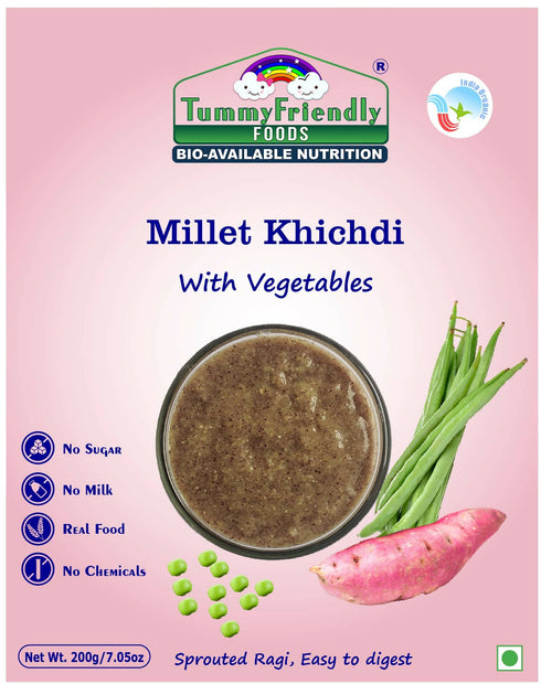 TummyFriendly Foods Organic Millet Khichdi Mix With Vegetables for Toddler Cereal