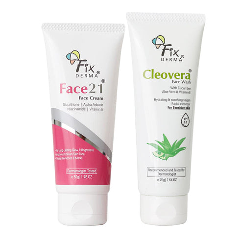 Fixderma Skincare Face Cream And Face Wash Combo Pack For All Skin Types