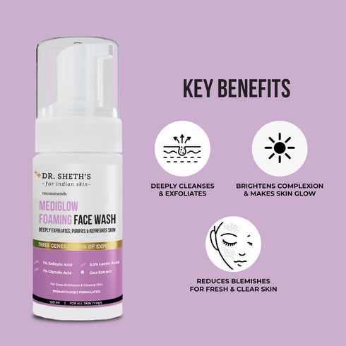Dr. Sheth's Mediglow Foaming Face Wash 100ml