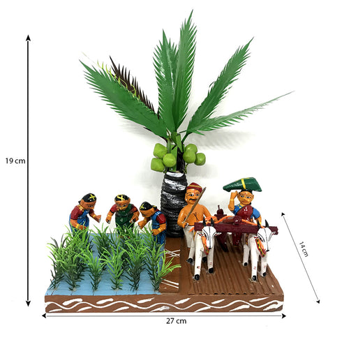 Farming in Village Theme show piece Kondapalli Toys