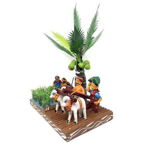 Farming in Village Theme show piece Kondapalli Toys