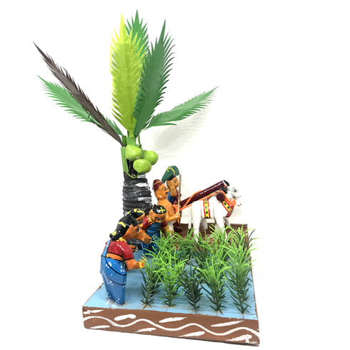 Farming in Village Theme show piece Kondapalli Toys