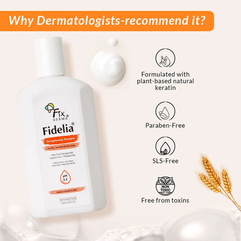 Fixderma Skincare Fidelia Shampoo For Damaged| Dry And Chemically Treated Hair
