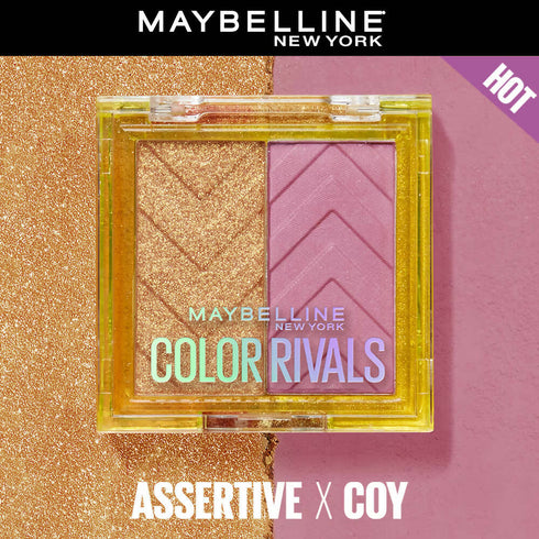 Maybelline New York Color Rivals Longwear Eyeshadow Duo | Assertive X Coy