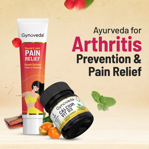Gynoveda Calcium Vit D3 Tablets + Pain Relief Ointment