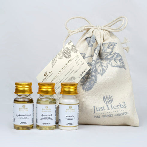 Just Herbs Ayurvedic Frizzy or Dry Hair Trial Kit Each 25ml each