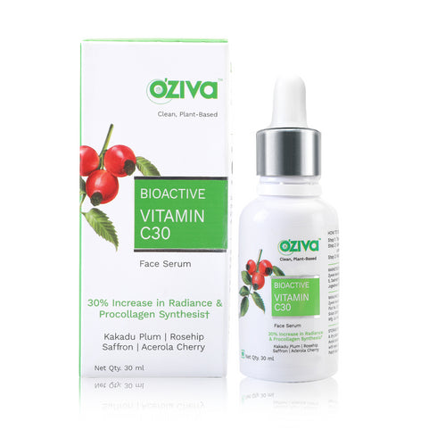 OZiva Bioactive Vitamin C30 Face Serum for Skin Radiance Enhancement and Pigmentation Correction