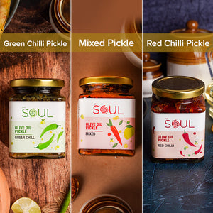 ADF Soul Mixed Pickle | Green Chilli Pickle | Red Chilli Pickle
