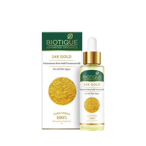 Biotique Advanced Organics 24K Gold Concentrate Pure Gold Treatment Oil 30ml