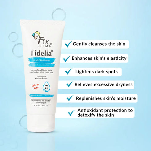 Fixderma Skincare Fidelia Face And Body Wash For Dry And Sensitive Skin