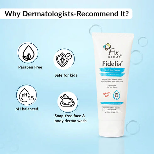 Fixderma Skincare Fidelia Face And Body Wash For Dry And Sensitive Skin