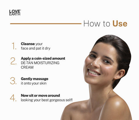 Love Earth DeTan Moisturizing Cream with Aloe VeraSandalwood for Pigmentation