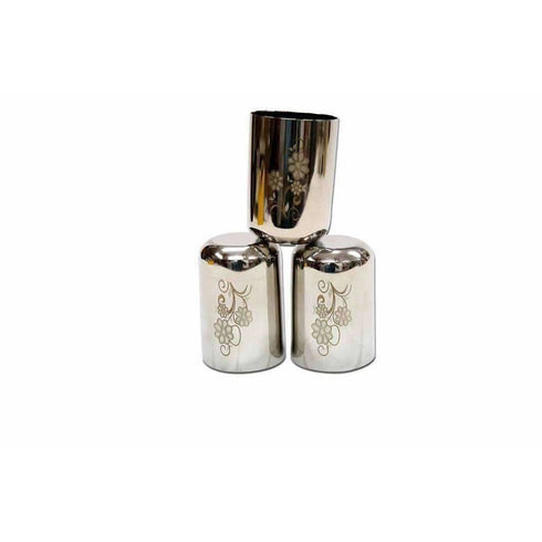 Stainless Steel Water Glasses- Unbreakable Water Glasses-Water Tumbler-Set of 3 pc