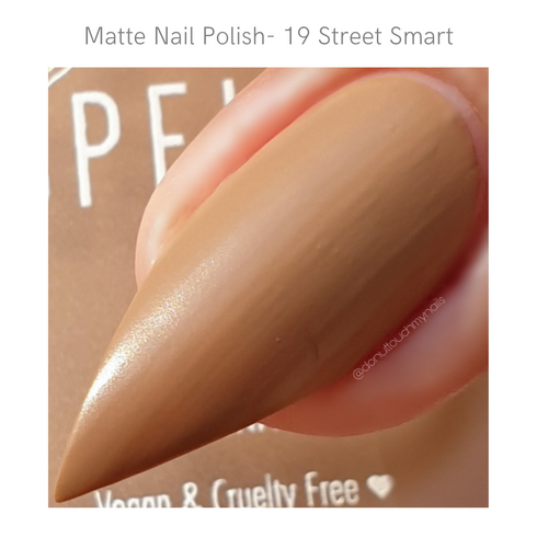 Spekta Matte Nail Polish 19 Street Smart Nude Brown