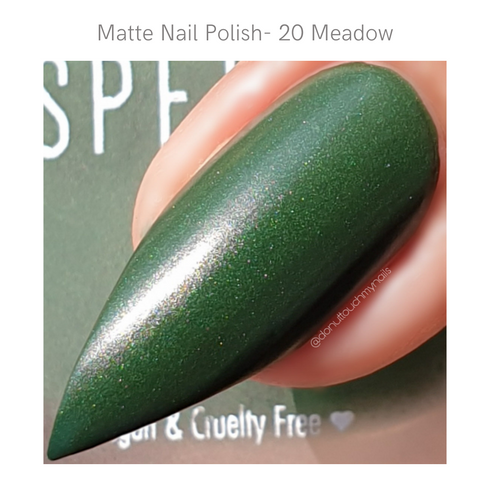Spekta Matte Nail Polish 20 Meadow Forest Green Shimmer