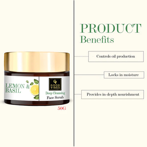 Good Vibes Brightening Gel Scrub - Lime & Basil 50g