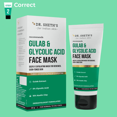 Dr. Sheth's Gulab and Glycolic Acid Face Mask 50g