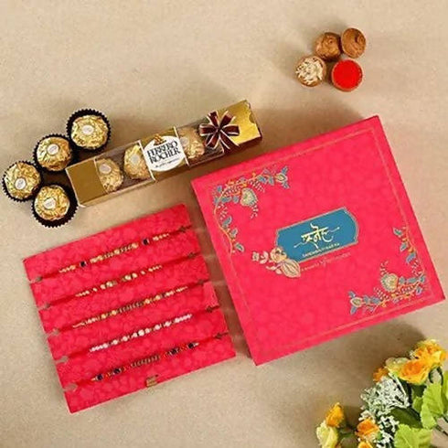 Designer Rakhis and Ferrero Rocher Box
