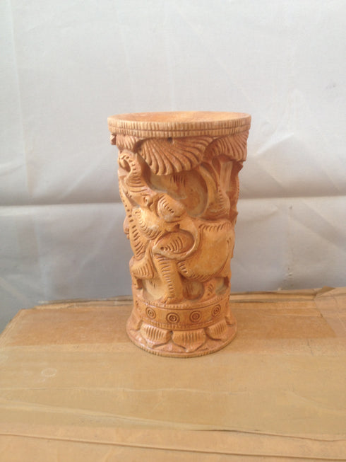 White Wood Small Pen Holder