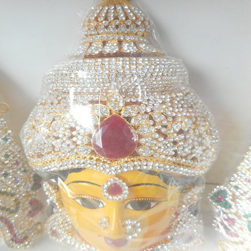 Lakshmi Devi Mukha Vada/ Devi Face/ Lakshmi Mask With Stud Height:21cm,Width:10cm. - 500gms