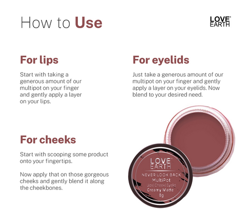 Love Earth Lip Tint and Cheek Tint Multipot Combo |Mauvish Pink and Ruby Pink