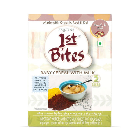 Pristine 1st Bites Baby Cereal Stage|2 Organic Ragi & Dal