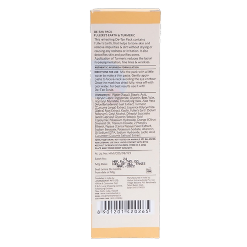 Mantra Herbal De Tan Pack Fuller's Earth And Turmeric