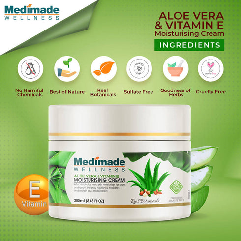 Medimade Wellness Aloe Vera & Vitamin E Moisturising Cream