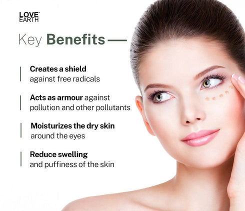 Love Earth Under Eye Gel Aloe Vera and Cucumber