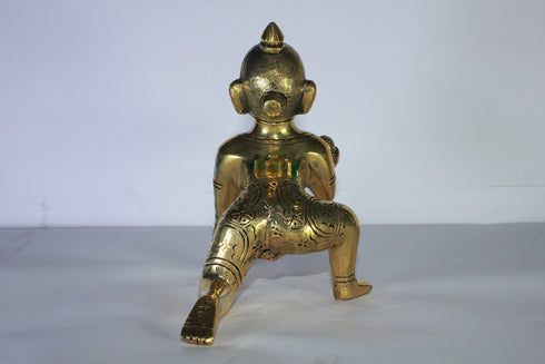 Brass Laddu Gopal Statue Murti Idol 1549g