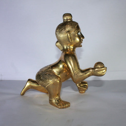 Brass Laddu Gopal Statue Murti Idol 2438g